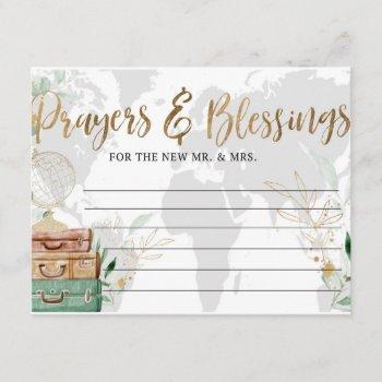 bridal shower, prayers and blessings, adventure  enclosure card