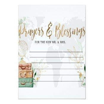 Bridal Shower, Prayers And Blessings, Adventure  Enclosure Card Front View