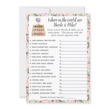 bridal shower travel game invitation
