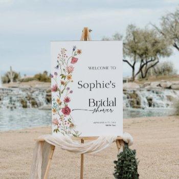 bridal shower welcome sign floral