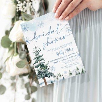 bridal shower winter wonderland invitation