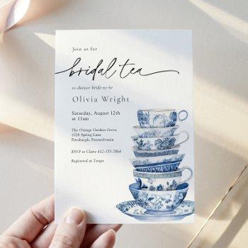 bridal tea party chinoiserie bridal shower invitation