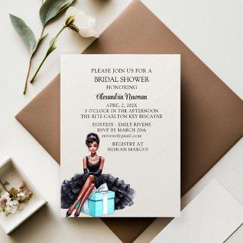 bride and co. bridal shower african american invitation