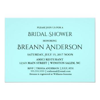 Bride Co Mint Green Be My Bridesmaid Bridal Party Invitation Front View