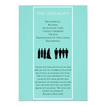 Bride & Co Wedding Suite Elegant Ceremony Bridal Program Front View