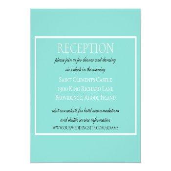 Bride & Co Wedding Suite Elegant Reception Enclosure Card Front View