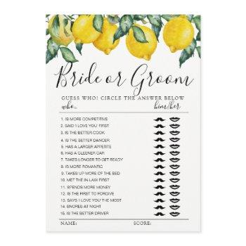 bride or groom game fully lemons editable card