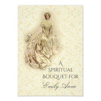 Bride Spiritual Bouquet Prayer Holy Card Front View