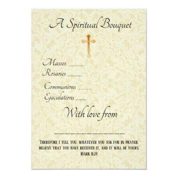 Bride Spiritual Bouquet Prayer Holy Card Front View