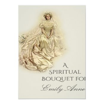 Bride Spiritual Bouquet Prayer Holy Card Front View
