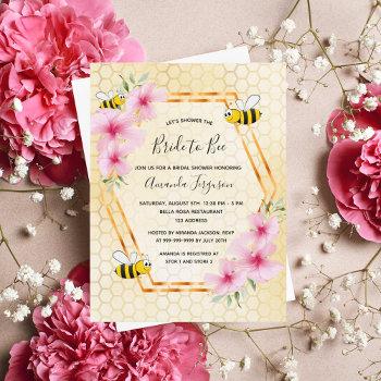bride to bee honeycomb bridal shower invitation postcard