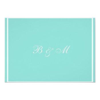 Bride & Wedding Suite Elegant Teal Blue Save The Date Front View