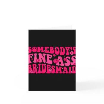 bridesmaid bride squad bridal shower groovy bachel card