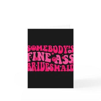 bridesmaid bride squad bridal shower groovy bachel card