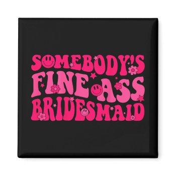 bridesmaid bride squad bridal shower groovy bachel magnet