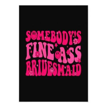 Bridesmaid Bride Squad Bridal Shower Groovy Bachel Magnet Front View