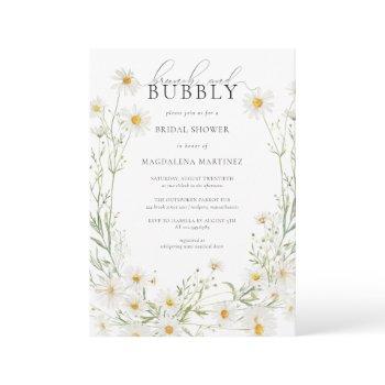 brunch and bubbly boho daisy bridal shower invitation