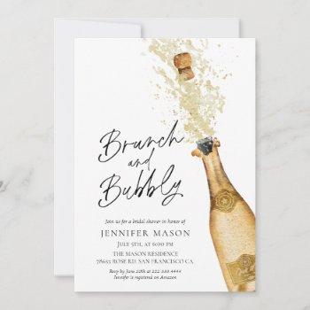 brunch and bubbly bridal shower invitation