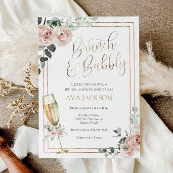 brunch and bubbly bridal shower invitation