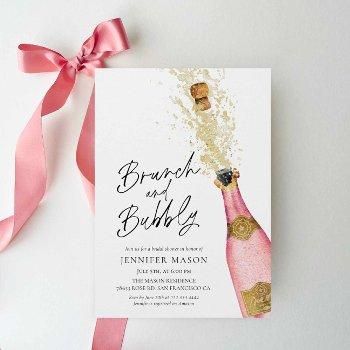 brunch and bubbly champagne bridal shower invitati invitation