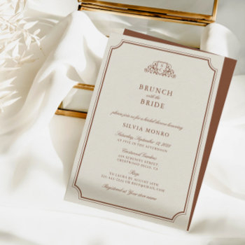 brunch with the bride bridal shower invitation