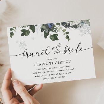 brunch with the bride winter shower invitation