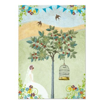 Brunette Bride Bunting Front View