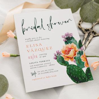 budget boho desert cactus & flowers bridal shower