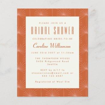 budget boho palm leaf rust botanical bridal shower