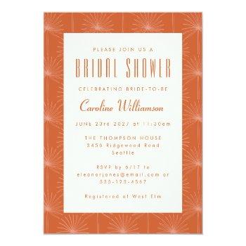 Budget Boho Palm Leaf Rust Botanical Bridal Shower Front View