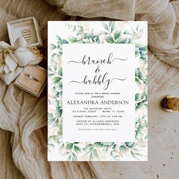 budget brunch & bubbly bridal shower invitations