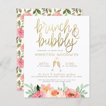 budget champagne heart gold brunch & bubbly bridal