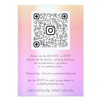 Budget Floral Qr Code Pink Holographic Front View