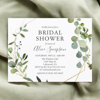 budget greenery garden bridal shower invitation postcard