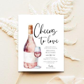 budget pink cheers to love bridal shower invite flyer