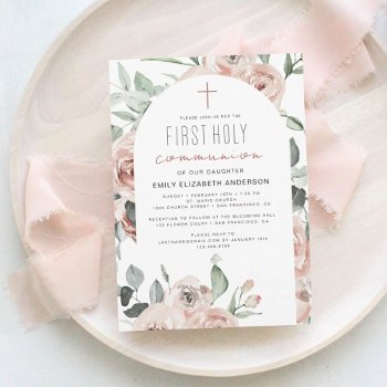 budget pink floral first holy communion