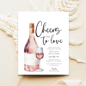 budget pink wine cheers to love bridal shower