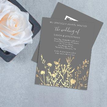 budget qr code floral meadow gold gray