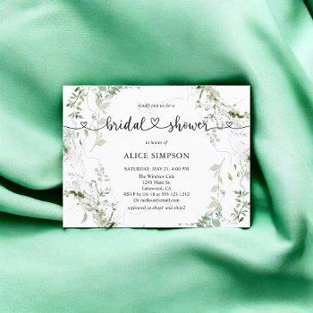 budget sage greenery botanical bridal shower invitation postcard