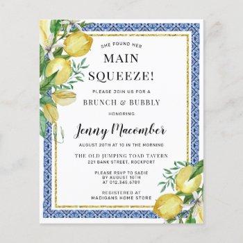 budget she found her main squeeze lemon invitation