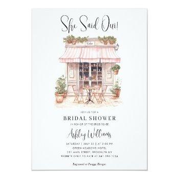 Budget She Said Oui Paris Theme Cafe Bridal Shower Front View