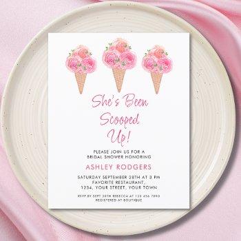 budget she's been scooped up bridal shower invite