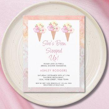 budget she's been scooped up bridal shower invite
