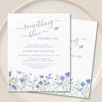 budget something blue bridal shower invitation