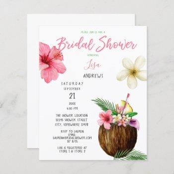 budget tropical hawaiian floral bridal shower