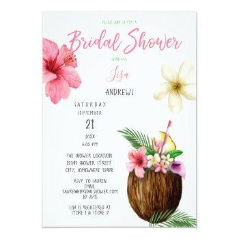 Budget Tropical Hawaiian Floral Bridal Shower Front View