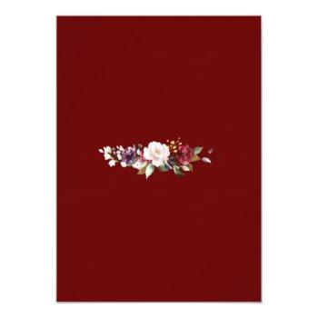 Burgundy Blush Plum Floral Antlers Front View