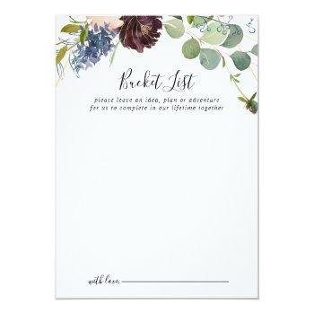 Burgundy Gold Geometric Wedding Bucket List Cards Front View