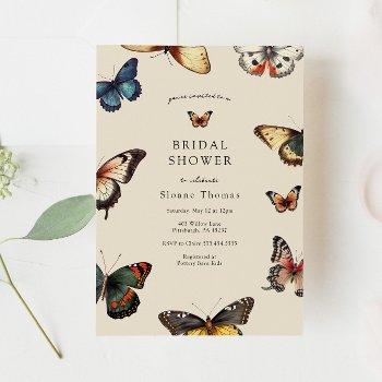 butterfly wings bridal shower invitation