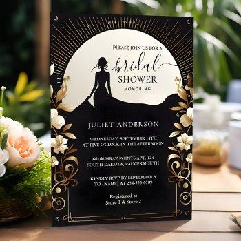 by costume men tuxedo bold black tie bridal shower invitation